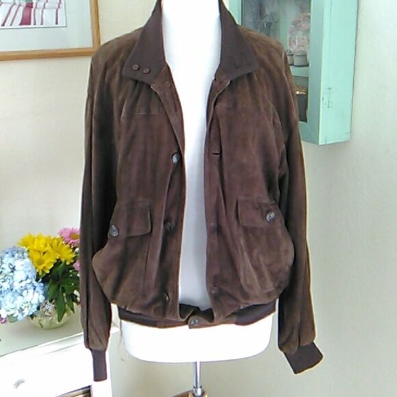 Bruno Magli Vintage Soft Suede Jacket - Picture 1 of 14